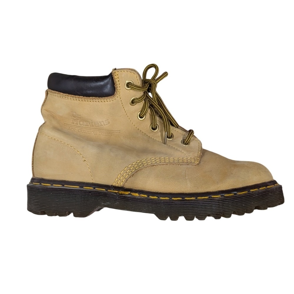 Vintage Dr Martens 939 Tan Nubuck Leather 6 Eye Boots Made in England- Women's 8